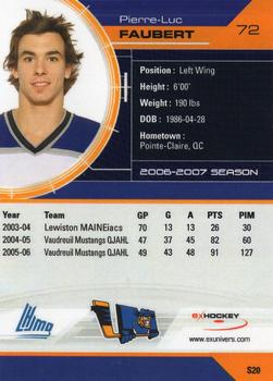 2006-07 Extreme Lewiston Maineiacs (QMJHL) #S20 Pierre-Luc Faubert Back