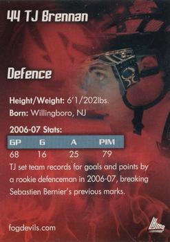 2006-07 St. John's Fog Devils (QMJHL) #6 T.J. Brennan Back