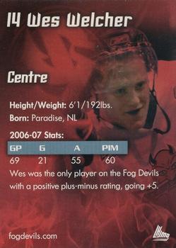2006-07 St. John's Fog Devils (QMJHL) #22 Wesley Welcher Back
