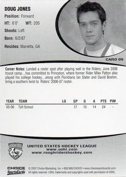 2006-07 Choice Cedar Rapids RoughRiders (USHL) #9 Doug Jones Back