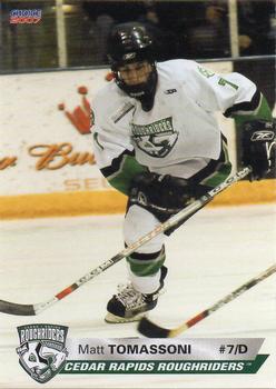 2006-07 Choice Cedar Rapids RoughRiders (USHL) #18 Matt Tomassoni Front