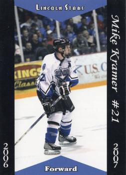 2006-07 Blueline Booster Club Lincoln Stars (USHL) #15 Mike Kramer Front