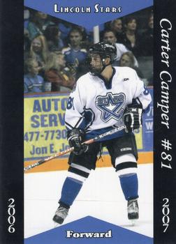 2006-07 Blueline Booster Club Lincoln Stars (USHL) #24 Carter Camper Front