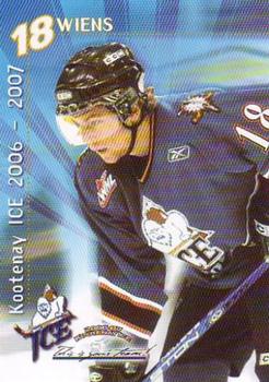 2006-07 Concord Pacific Kootenay Ice (WHL) #22 Luke Wiens Front