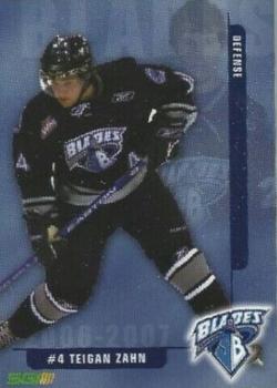 2006-07 Saskatoon Blades (WHL) #NNO Teigan Zahn Front