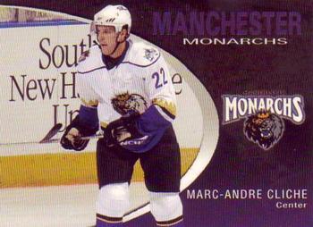 2007-08 Choice Manchester Monarchs (AHL) #2 Marc-Andre Cliche Front