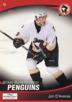 2007-08 Choice Wilkes-Barre/Scranton Penguins (AHL) #7 Jonathan D'Aversa Front