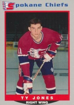 1995-96 Spokane Chiefs (WHL) #7 Ty Jones Front