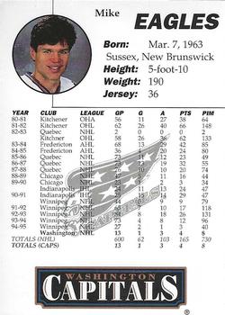 1995-96 Wheaties Washington Capitals #17 Mike Eagles Back