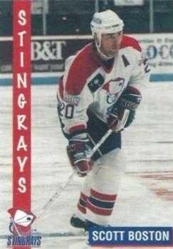 1995-96 South Carolina Stingrays (ECHL) #NNO Scott Boston Front