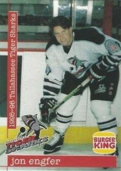 1995-96 Burger King Tallahassee Tiger Sharks (ECHL) #2 Jon Engfer Front