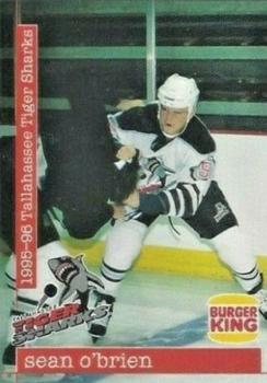 1995-96 Burger King Tallahassee Tiger Sharks (ECHL) #7 Sean O'Brien Front