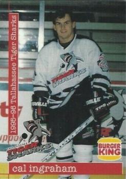 1995-96 Burger King Tallahassee Tiger Sharks (ECHL) #12 Cal Ingraham Front