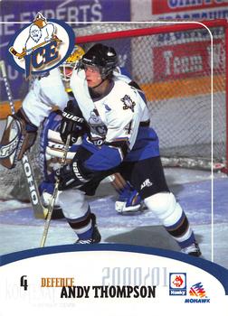 2000-01 Husky/Mohawk Kootenay Ice (WHL) #NNO Andy Thompson Front