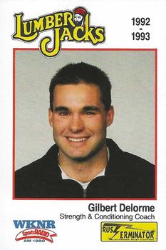 1992-93 Cleveland Lumberjacks (IHL) #6 Gilbert Delorme Front