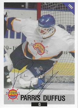 1992-93 Peoria Rivermen (IHL) #NNO Parris Duffus Front