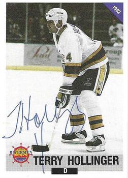 1992-93 Peoria Rivermen (IHL) #NNO Terry Hollinger Front
