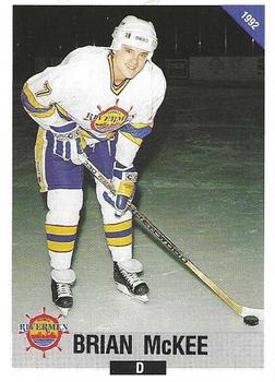 1992-93 Peoria Rivermen (IHL) #NNO Brian McKee Front