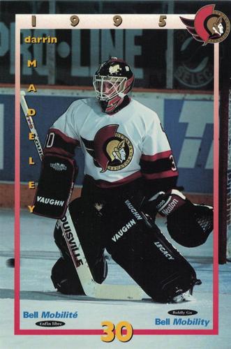 1994-95 Bell Mobility Ottawa Senators Postcards #NNO Darrin Madeley Front
