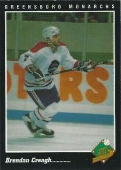 1994-95 RBI Sports Cards Greensboro Monarchs (ECHL) #22 Brendan Creagh Front