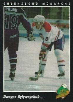 1994-95 RBI Sports Cards Greensboro Monarchs (ECHL) #26 Dwayne Gylywoychuk Front