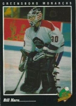 1994-95 RBI Sports Cards Greensboro Monarchs (ECHL) #27 Bill Horn Front