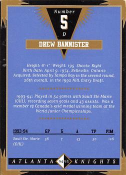 1994-95 Atlanta Knights (IHL) #5 Drew Bannister Back