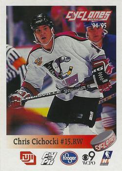 1994-95 Cincinnati Cyclones (IHL) #NNO Chris Cichocki Front