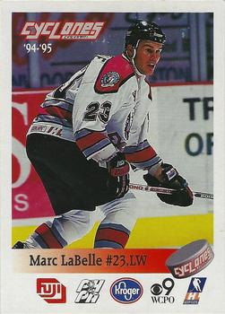 1994-95 Cincinnati Cyclones (IHL) #NNO Marc LaBelle Front