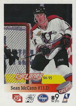 1994-95 Cincinnati Cyclones (IHL) #NNO Sean McCann Front