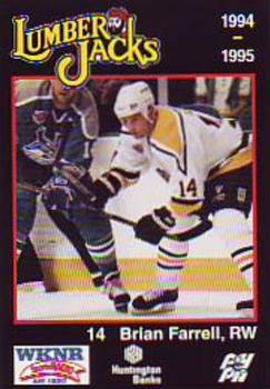 1994-95 Cleveland Lumberjacks (IHL) #11 Brian Farrell Front