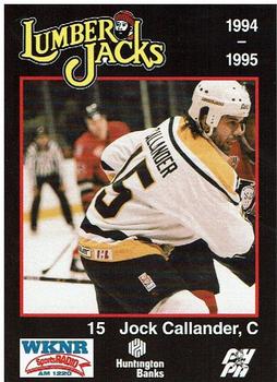 1994-95 Cleveland Lumberjacks (IHL) #12 Jock Callander Front