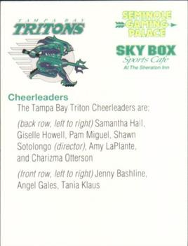 1993-94 Tampa Bay Tritons (RHI) #NNO Cheerleaders Back