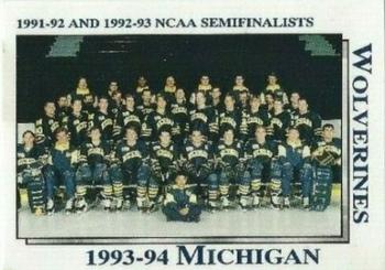 1993-94 Michigan Wolverines (NCAA) #NNO Team Photo Front