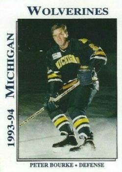 1993-94 Michigan Wolverines (NCAA) #NNO Peter Bourke Front