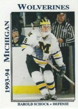 1993-94 Michigan Wolverines (NCAA) #NNO Harold Schock Front