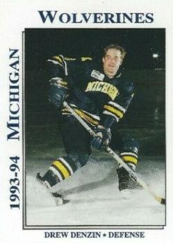 1993-94 Michigan Wolverines (NCAA) #NNO Drew Denzin Front