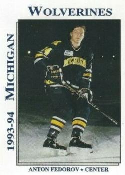 1993-94 Michigan Wolverines (NCAA) #NNO Anton Fedorov Front