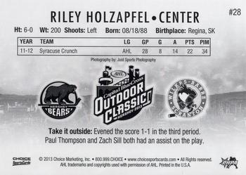 2012-13 Choice AHL Outdoor Classic #28 Riley Holzapfel Back