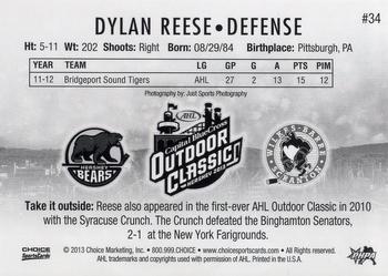 2012-13 Choice AHL Outdoor Classic #34 Dylan Reese Back