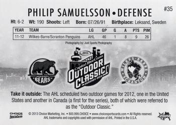 2012-13 Choice AHL Outdoor Classic #35 Philip Samuelsson Back