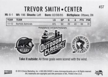 2012-13 Choice AHL Outdoor Classic #37 Trevor Smith Back