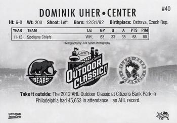 2012-13 Choice AHL Outdoor Classic #40 Dominik Uher Back