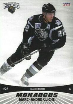 2010-11 Choice Manchester Monarchs (AHL) #3 Marc-Andre Cliche Front