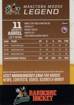 2010-11 Manitoba Moose (AHL) #NNO Scott Arniel Back
