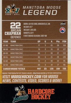 2010-11 Manitoba Moose (AHL) #NNO Brian Chapman Back