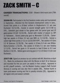 2008-09 Just Sports Photography Binghamton Senators (AHL) #NNO Zack Smith Back
