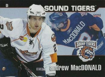 2008-09 Choice Bridgeport Sound Tigers (AHL) #4 Andrew MacDonald Front