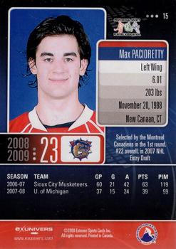 2008-09 Extreme Hamilton Bulldogs (AHL) #15 Max Pacioretty Back