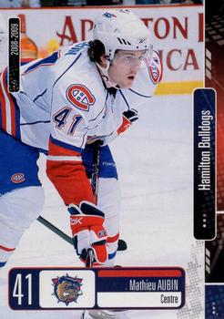 2008-09 Extreme Hamilton Bulldogs (AHL) #18 Mathieu Aubin Front